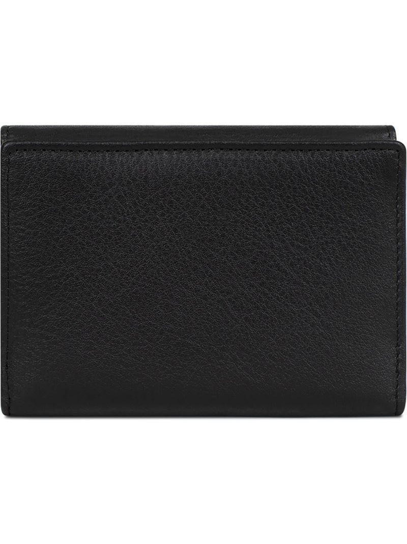 Cartera - 1 pliegue - Detener RFID - Cuero de vaca TAIMA Negro - Kiabi