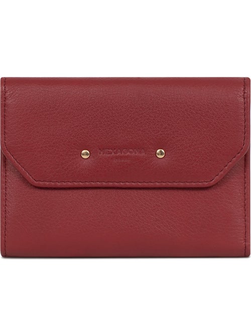Cartera - 1 pliegue - Detener RFID - Cuero de vaca TAIMA - Kiabi
