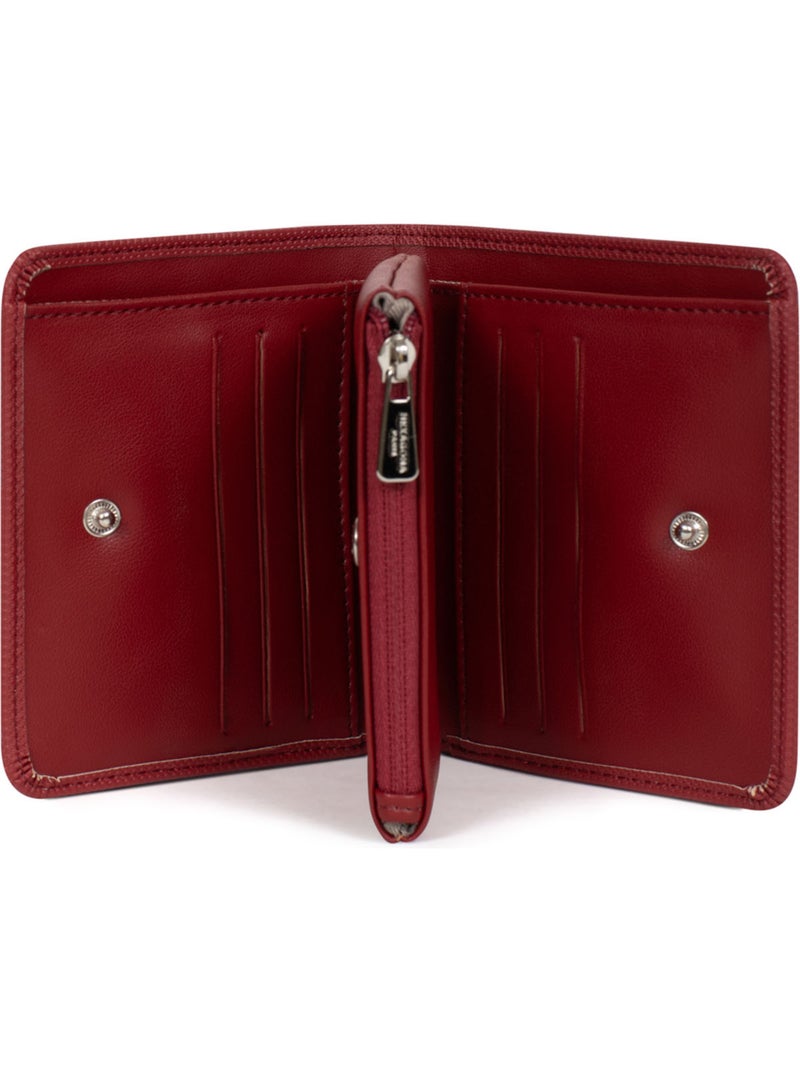 Cartera - 1 pliegue - detener rfid joyce hexagona Rojo oscuro - Kiabi