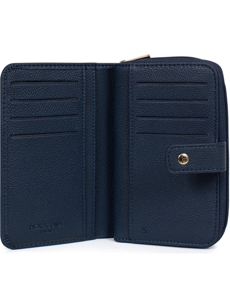 Cartera - 1 pliegue - detener rfid lys hexagona Azul marino - Kiabi