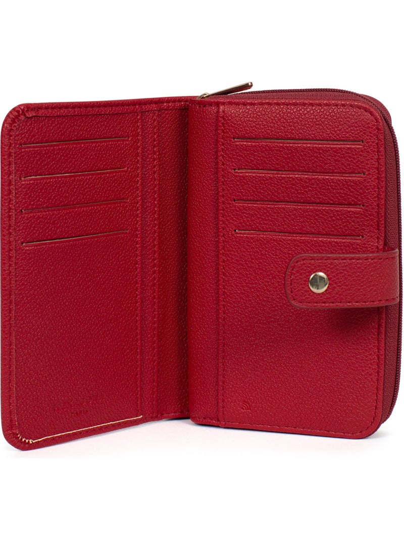 Cartera - 1 pliegue - detener rfid lys hexagona Rojo - Kiabi