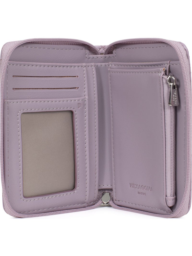 Cartera - 1 pliegue - detener rfid nila hexagona Malva chiaro - Kiabi