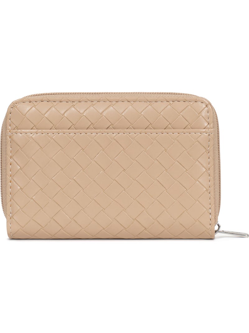 Cartera - 1 pliegue - detener rfid nila hexagona Taupe - Kiabi