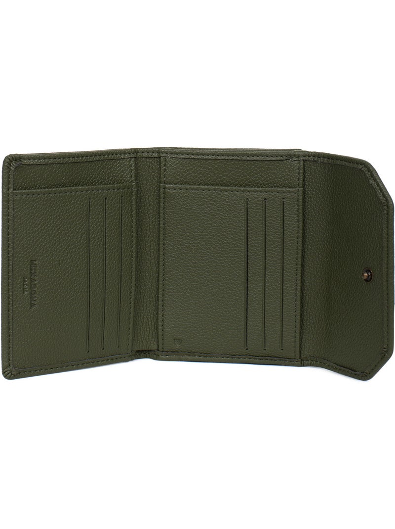 Cartera - 1 pliegue - detener rfid ronda hexagona Caqui - Kiabi