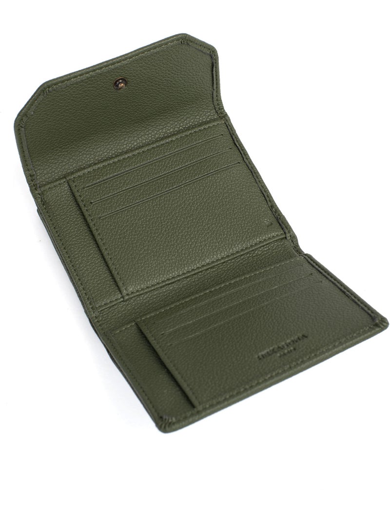 Cartera - 1 pliegue - detener rfid ronda hexagona Caqui - Kiabi
