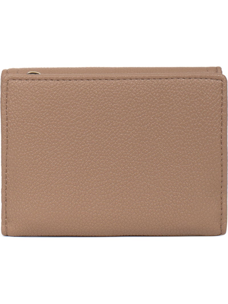 Cartera - 1 pliegue - detener rfid ronda hexagona Taupe - Kiabi