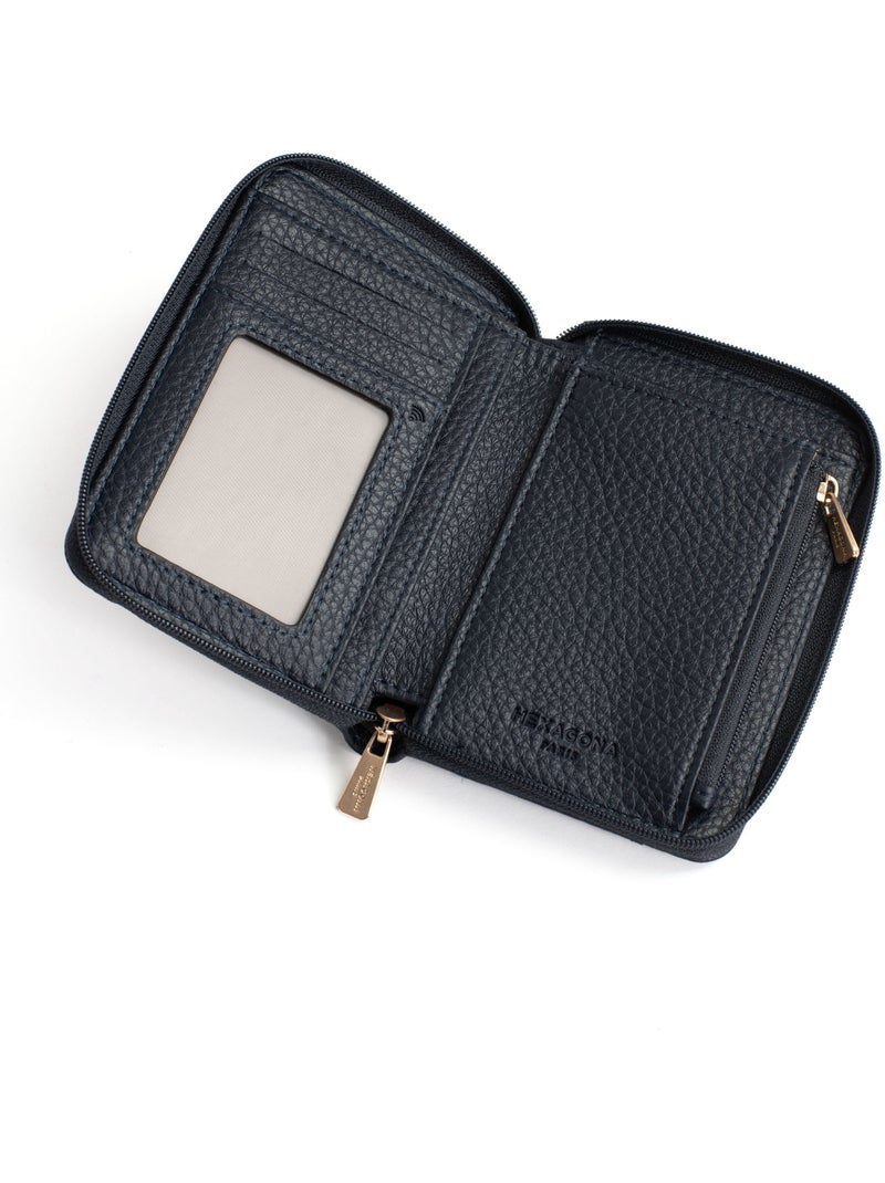 Cartera - 1 pliegue - detener rfid zora hexagona Azul noche - Kiabi