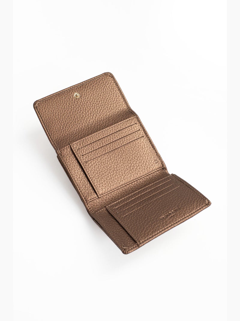 Cartera - 1 pliegue - detener rfid zora hexagona Bronce - Kiabi