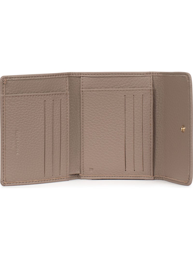 Cartera - 1 pliegue - detener rfid zora hexagona Taupe - Kiabi