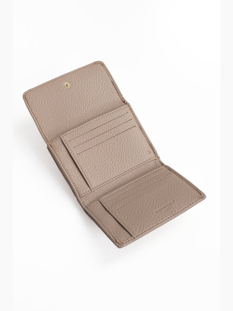 Cartera - 1 pliegue - detener rfid zora hexagona Taupe - Kiabi