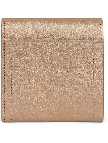 Cartera - 2 pliegues - detener rfid - cuero luna hexagona