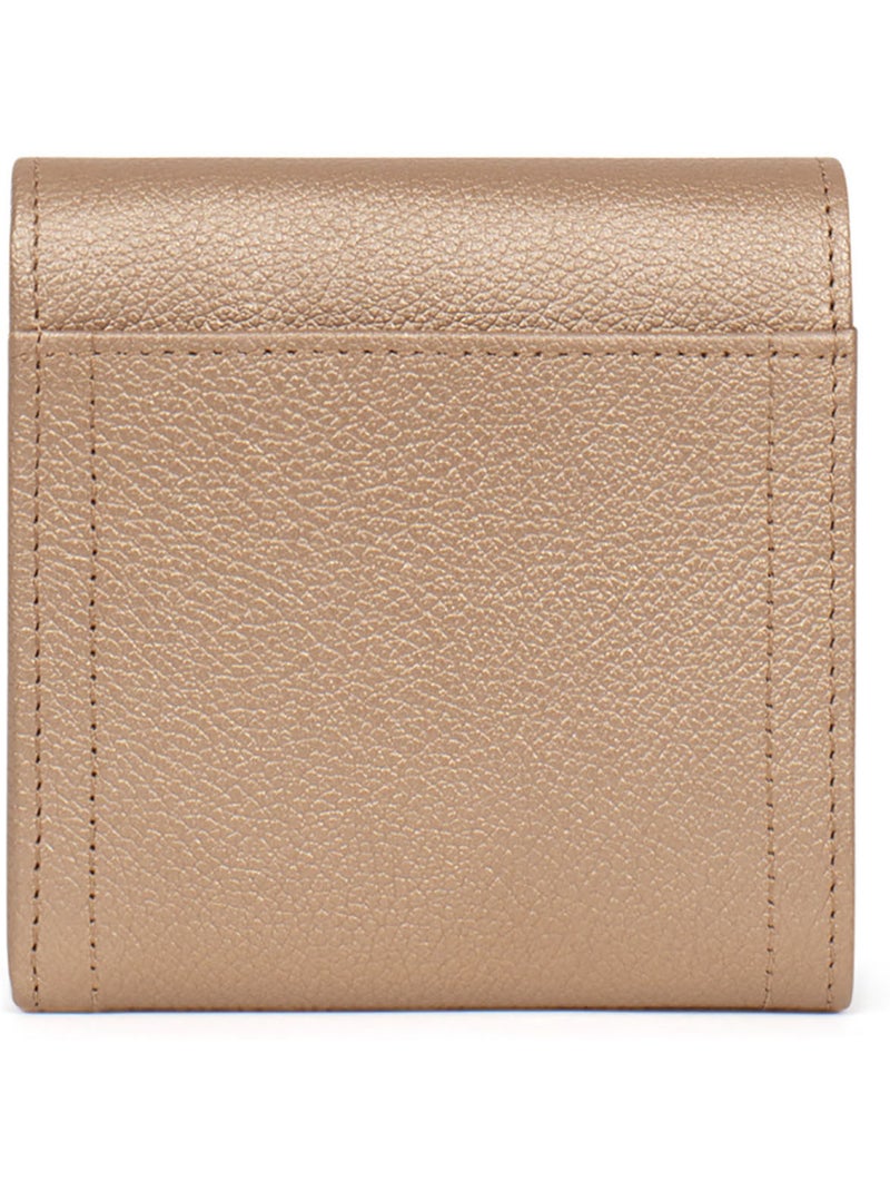 Cartera - 2 pliegues - detener rfid - cuero luna hexagona Dorado/Oro - Kiabi