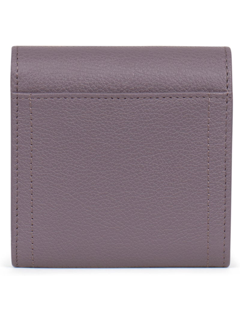 Cartera - 2 pliegues - detener rfid - cuero luna hexagona Malva chiaro - Kiabi
