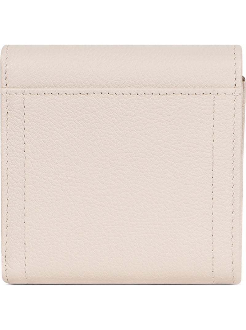 Cartera - 2 pliegues - detener rfid - cuero luna hexagona Marfil - Kiabi
