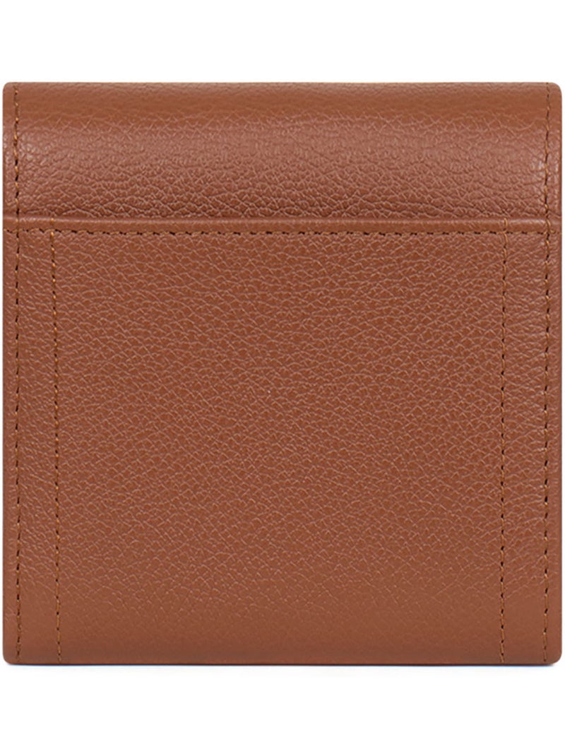 Cartera - 2 pliegues - detener rfid - cuero luna hexagona Marrón caramelo - Kiabi