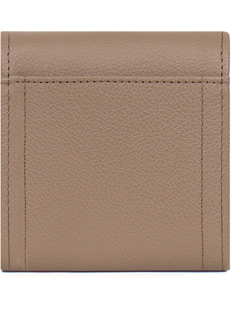 Cartera - 2 pliegues - detener rfid - cuero luna hexagona Marrón claro - Kiabi