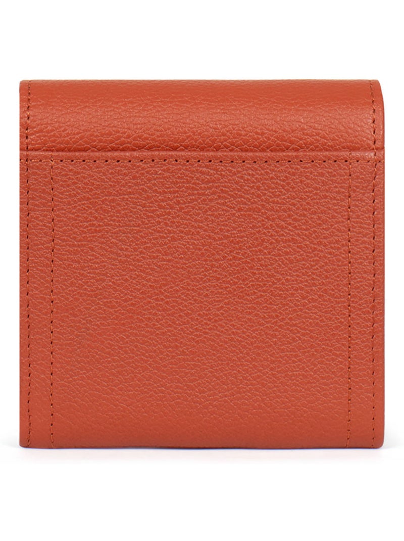 Cartera - 2 pliegues - detener rfid - cuero luna hexagona Naranja - Kiabi