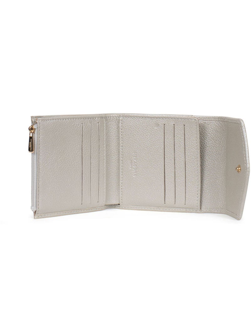 Cartera - 2 pliegues - detener rfid - cuero luna hexagona Plata - Kiabi