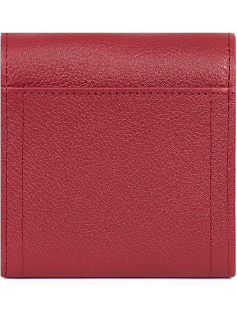 Cartera - 2 pliegues - detener rfid - cuero luna hexagona Rojo oscuro - Kiabi