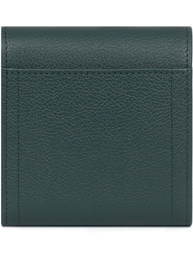 Cartera - 2 pliegues - detener rfid - cuero luna hexagona Verde abeto - Kiabi