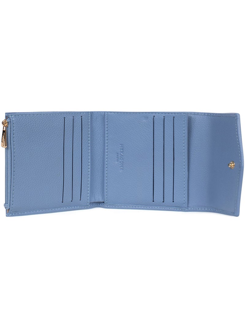 Cartera - 2 pliegues - detener rfid - cuero luna hexagona Violeta claro - Kiabi