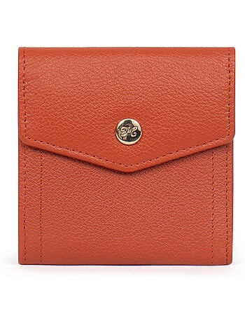 Cartera - 2 pliegues - Detener RFID - Cuero LUNA