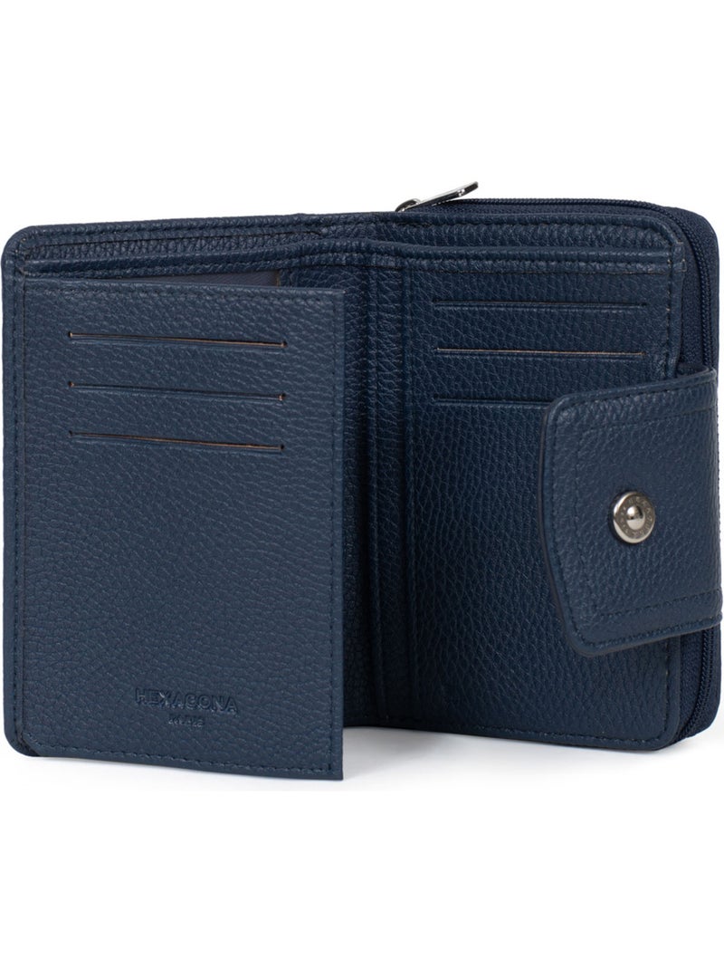Cartera - 2 pliegues - detener rfid maya hexagona Azul marino - Kiabi