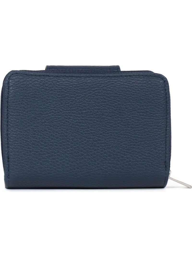 Cartera - 2 pliegues - detener rfid maya hexagona Azul marino - Kiabi