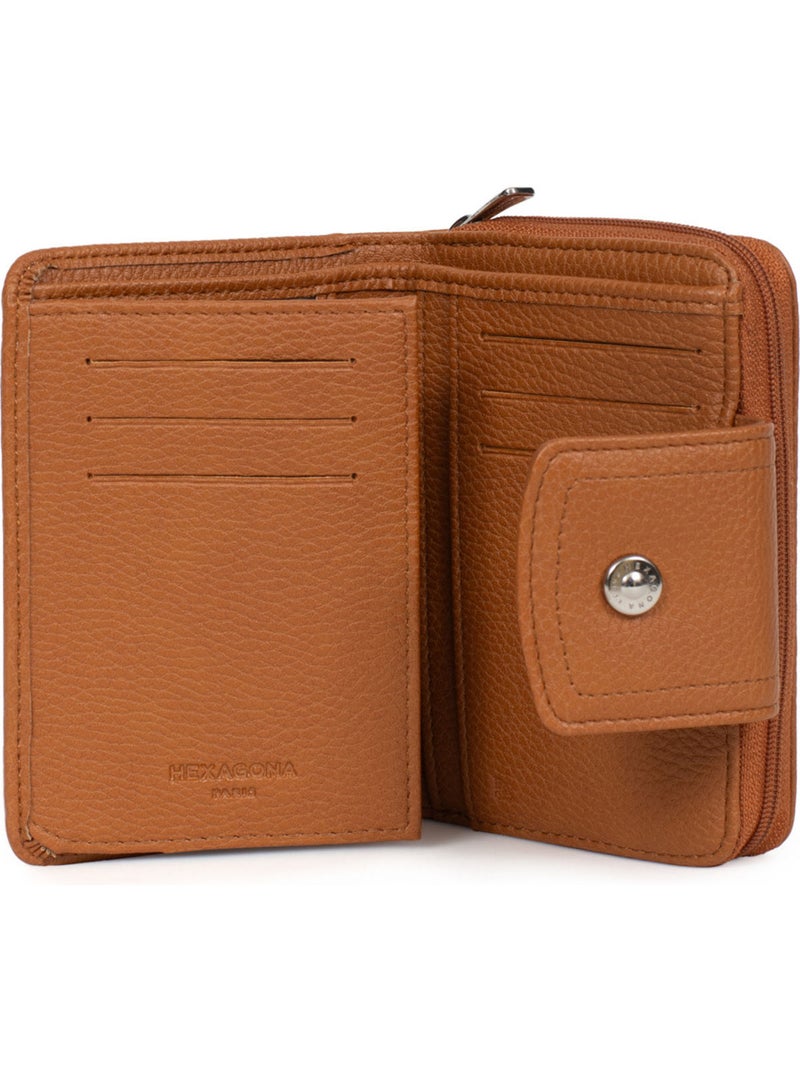 Cartera - 2 pliegues - detener rfid maya hexagona Marrón caramelo - Kiabi