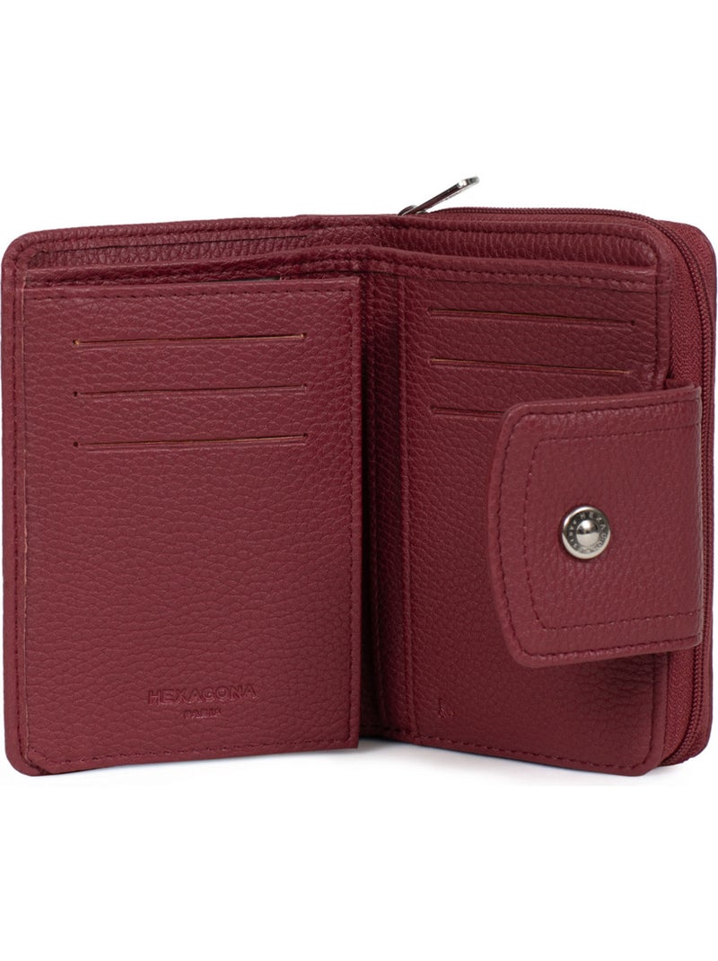 Cartera - 2 pliegues - detener rfid maya hexagona Rojo carmín - Kiabi