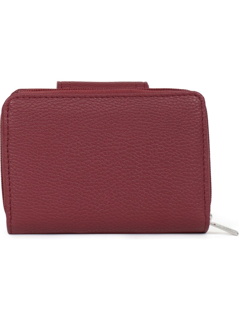 Cartera - 2 pliegues - detener rfid maya hexagona Rojo carmín - Kiabi