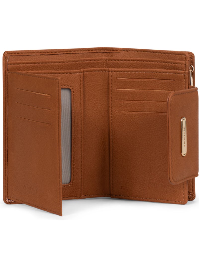 Cartera - 2 pliegues - detener rfid moly hexagona Marrón caramelo - Kiabi