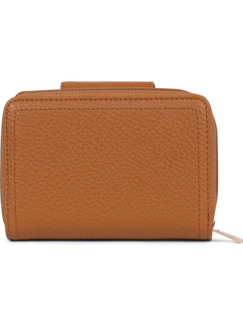 Cartera - 2 pliegues - detener rfid zora hexagona Marrón caramelo - Kiabi