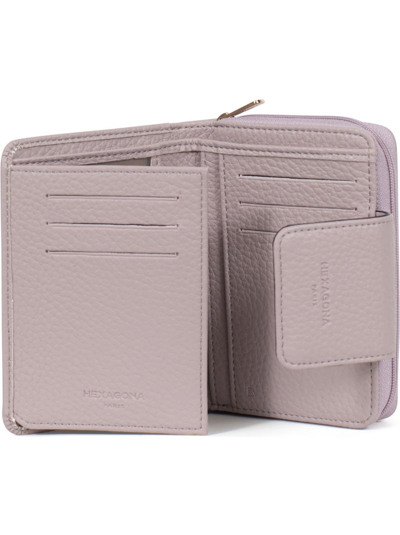 Cartera - 2 pliegues - Detener RFID ZORA Malva chiaro - Kiabi