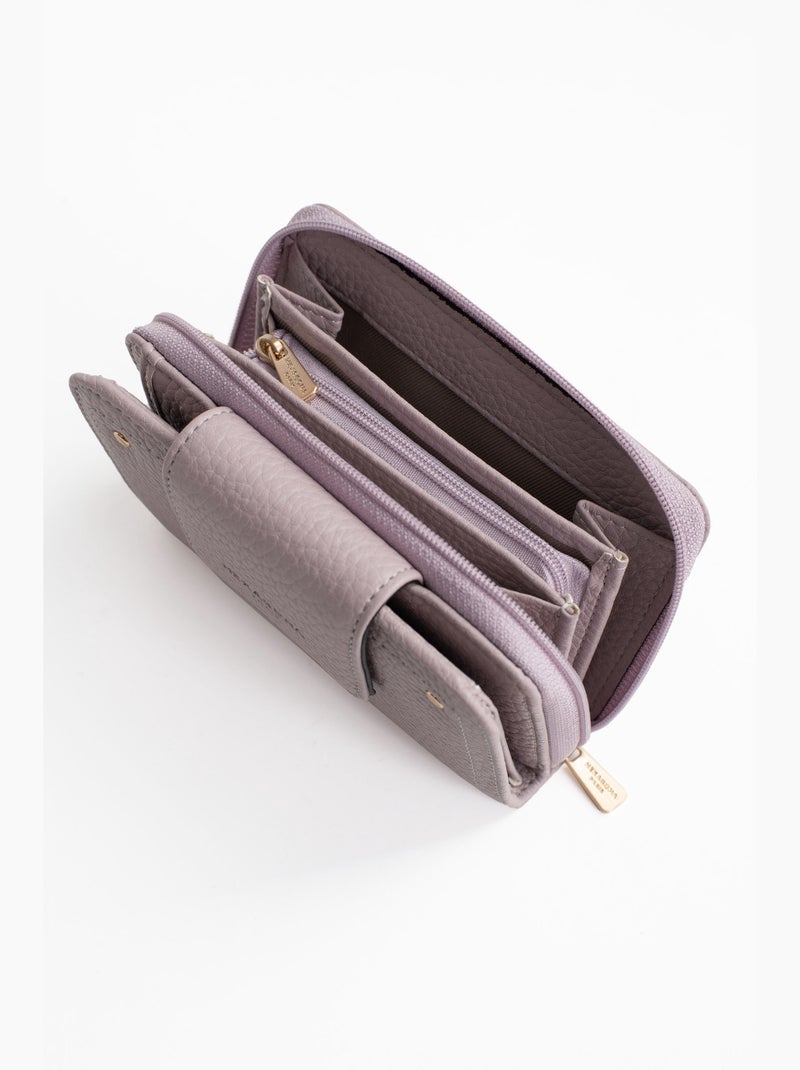 Cartera - 2 pliegues - Detener RFID ZORA Malva chiaro - Kiabi