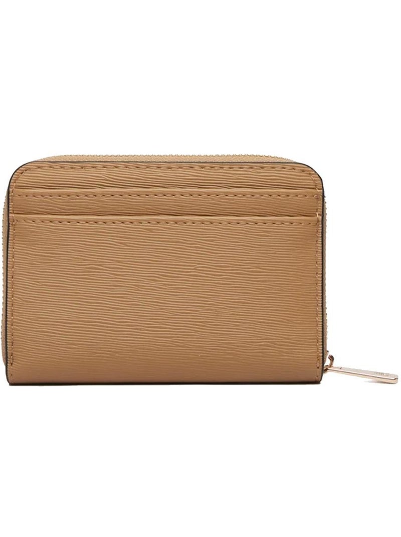 Cartera compacta tommy hilfiger con cremallera Marrón capuchino - Kiabi