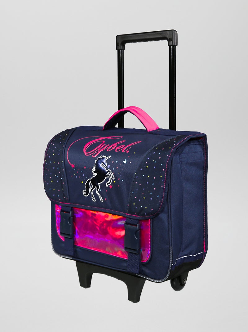 Cartera con ruedas 'unicornio' azul - Kiabi