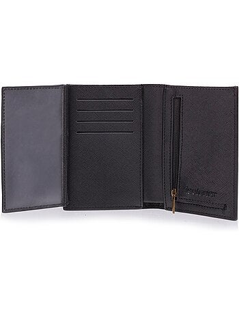 Cartera de 3 paneles hombre negrosmarttruncprotección rfid isotoner
