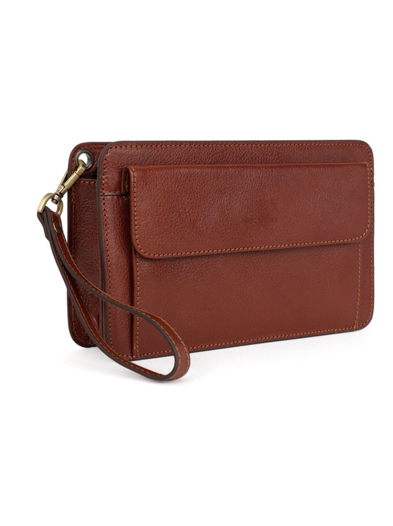 Cartera de mano - Cuero RÉPUBLIQUE Marrón - Kiabi