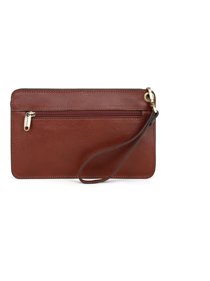 Cartera de mano - Cuero RÉPUBLIQUE Marrón - Kiabi