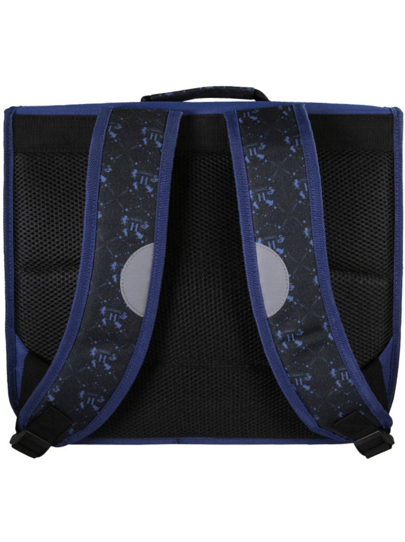 Cartera escolar 38 cm 2 compartimentos HARRY POTTER Hogwarts azul negro Azul marino - Kiabi