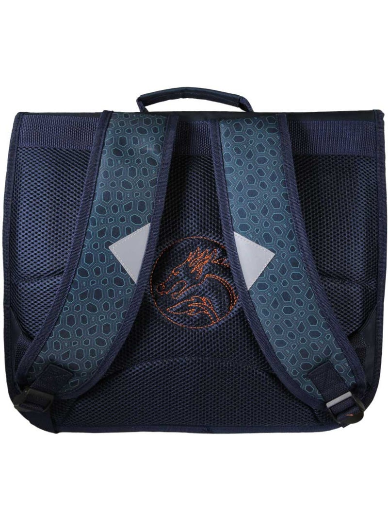 Cartera escolar 38 cm 2 compartimentos KIP Dragon Legend azul Azul - Kiabi