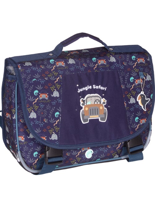 Cartera escolar 38 cm 2 compartimentos KIP Jungle Safari azul - Kiabi Cartera escolar 38 cm 2 compartimentos KIP Jungle Safari azul - Kiabi