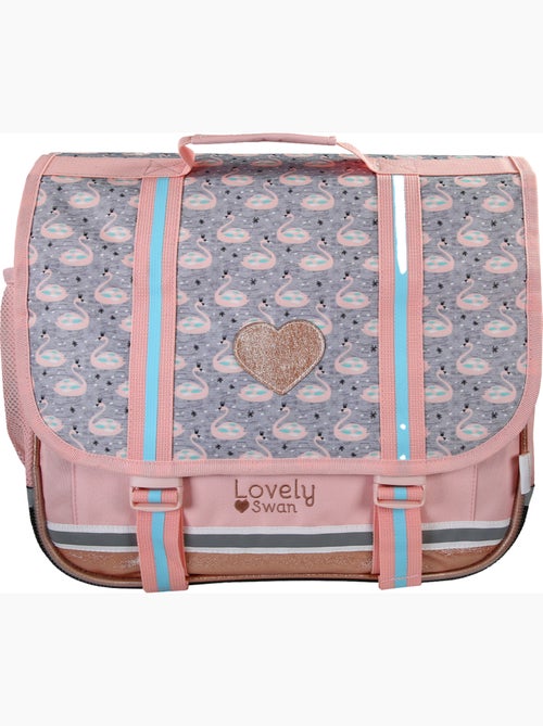 Cartera escolar 38 cm 2 compartimentos KIP Lovely Swan rosa - Kiabi Cartera escolar 38 cm 2 compartimentos KIP Lovely Swan rosa - Kiabi