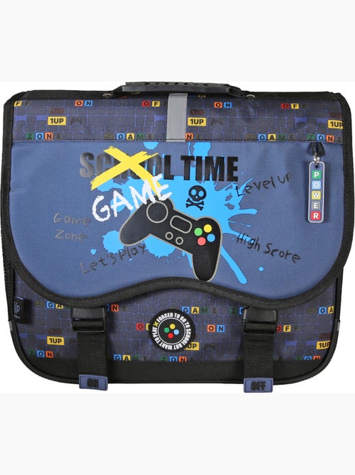 Cartera escolar 38 cm 2 compartimentos KIP School Time azul negro - Kiabi Cartera escolar 38 cm 2 compartimentos KIP School Time azul negro - Kiabi