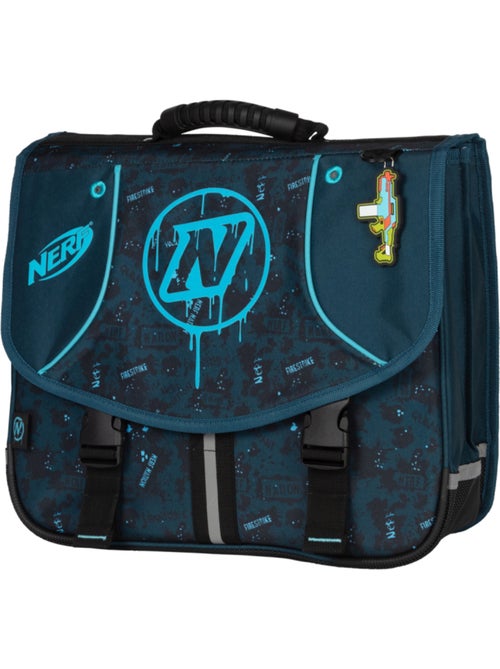 Cartera escolar 38 cm 2 compartimentos NERF Splash azul - Kiabi Cartera escolar 38 cm 2 compartimentos NERF Splash azul - Kiabi