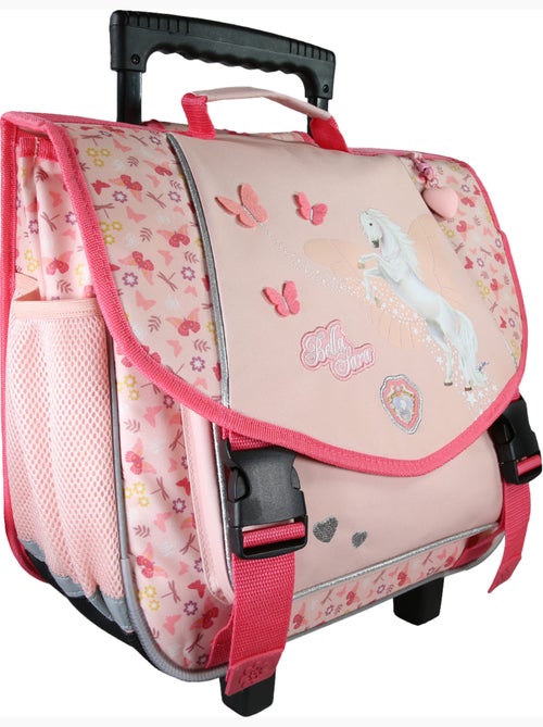 Cartera escolar con ruedas niña 38 cm 2 compartimentos BELLA SARRA rosa - Kiabi Cartera escolar con ruedas niña 38 cm 2 compartimentos BELLA SARRA rosa - Kiabi