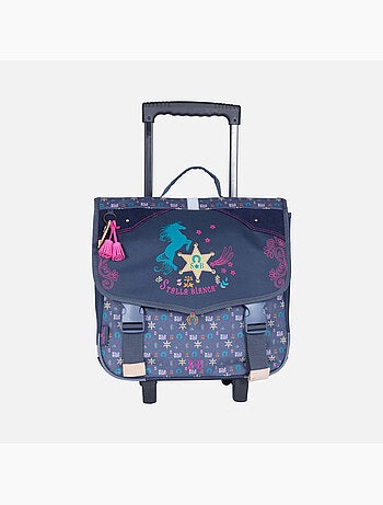 Cartera escolar con ruedas niña 38 cm STALLA BIANCA Western azul