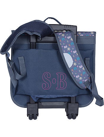 Cartera escolar con ruedas niña 38 cm STALLA BIANCA Western azul