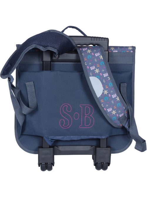 Cartera escolar con ruedas niña 38 cm STALLA BIANCA Western azul - Kiabi Cartera escolar con ruedas niña 38 cm STALLA BIANCA Western azul - Kiabi